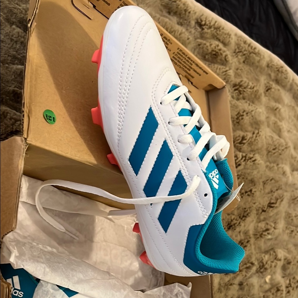Adidas woman’s Soccer Cleats - White and Blue